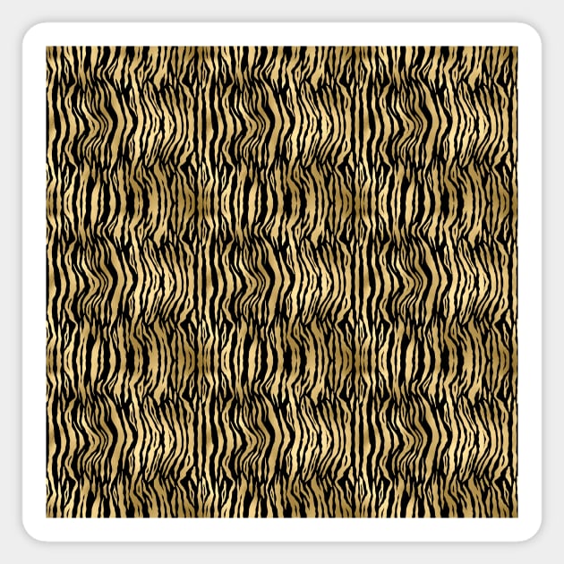 Black and Gold Animal Abstract #2 Sticker by Alemi